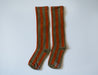 The Striped Socks - Rust & Green